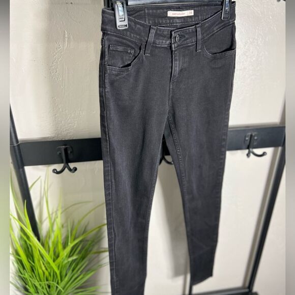 LEVI'S 535 SUPER SKINNY JEANS Black Size W28 L30 - Picture 15 of 16
